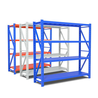 Giá tốt. Màu cam Trắng 4 Tier Industrial Rack Metal Industrial Garage Shelf trực tuyến